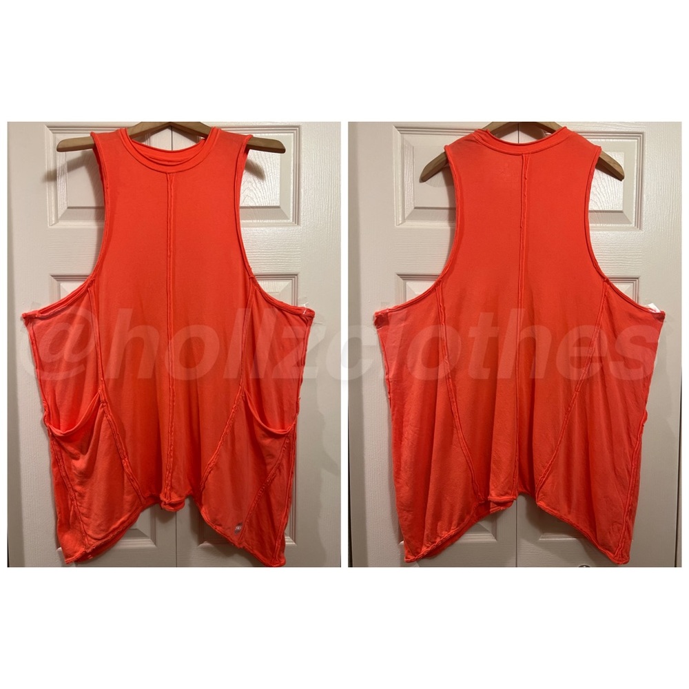 ❌SOLD❌ NWOT Free People Sleeveless Patch Pocket Dress Coral ❌SOLD❌ - Picture 8 of 12